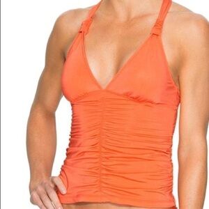 Athleta Light Coral Sunset Aqualuxe Tankini Top Size XS NWT Swimwear